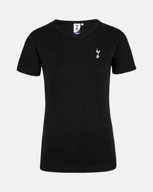 Spurs Womens Essential Crew Neck Black T-Shirt