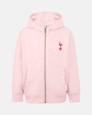 Spurs Kids Frill Pink Zip Hoodie