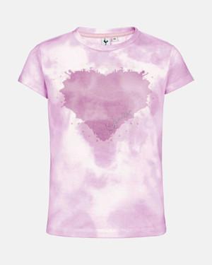 Spurs Kids Heart Tie Dye T-Shirt