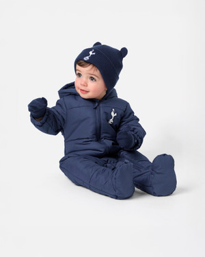Spurs Infant Hat And Mitten Navy Set