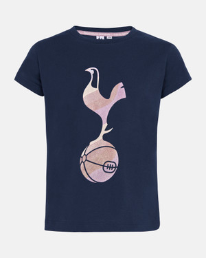 Spurs Kids Rainbow Glitter Navy T-Shirt