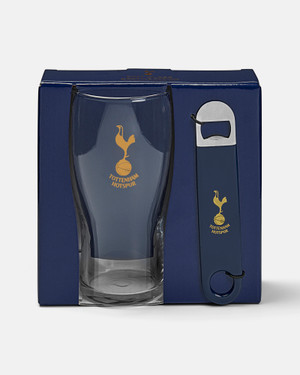 Spurs Boxed Gold Crest Pint And Opener Set