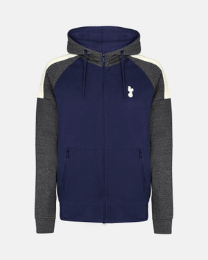 Spurs Mens Contrast Sleeve Navy Hoodie