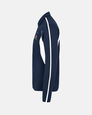 Spurs Mens Retro Crest Collard Navy Sweatshirt