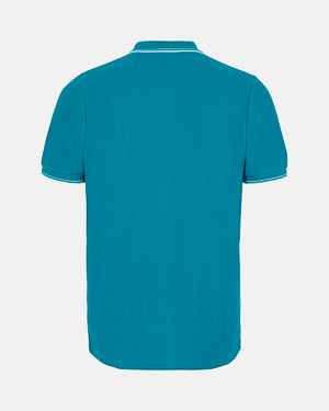 Spurs Mens Tipped Cotton Pique Teal Polo