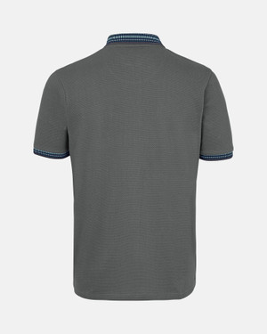 Spurs Mens Dark Grey Contrast Zip Placket Polo