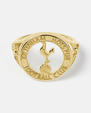 Spurs Adult 18ct Gold Plated Crest Ring