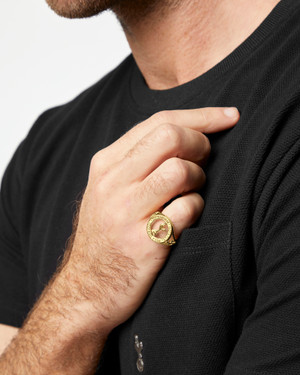 Spurs Adult 18ct Gold Plated Crest Ring