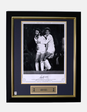 Spurs Ricky Villa Signed THFC 1981 Framed Photo