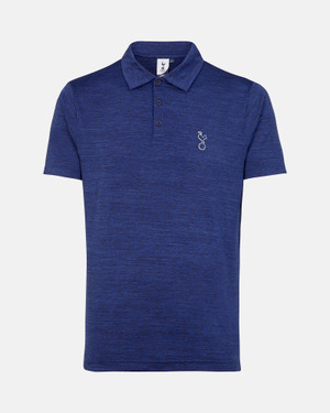 Spurs Mens Navy Space Dye Polo
