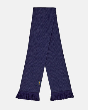 Spurs Adult Navy Herringbone Knitted Scarf