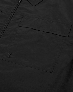 Spurs Mens Black Ripstop Shacket