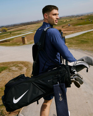 Spurs Crest Navy and Gold Golf Towel