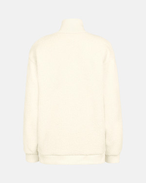 Spurs Womens 1/4 Zip Teddy Cream Fleece