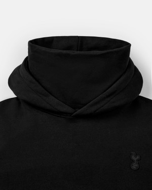 Spurs Mens Black Snood Hoodie