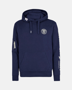 Spurs Mens Audere Est Facere Sleeve Print Navy Hoodie