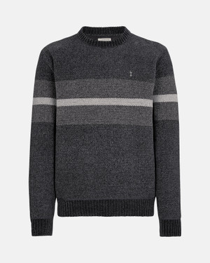 Spurs Mens Fleece Lined Chenille Black Jumper