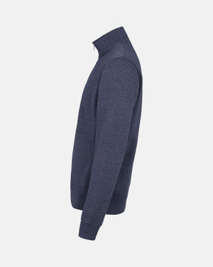 Spurs Mens Metal Crest 1/4 Zip Navy Sweatshirt