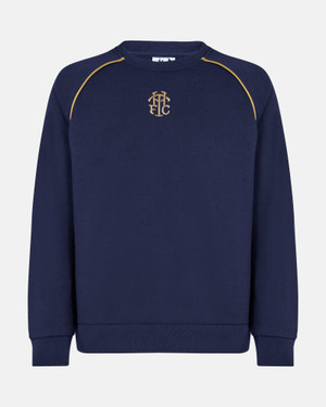Spurs Mens THFC Gold Embroidered Navy Sweatshirt