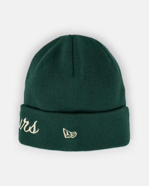 Spurs New Era Green Script Beanie