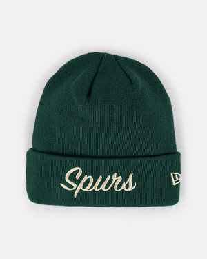 Spurs New Era Green Script Beanie