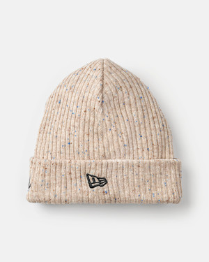 Spurs New Era Cream Fleck Knit Short Cuff Beanie