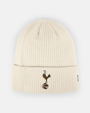 Spurs New Era Ribbed Cream Cuff Beanie