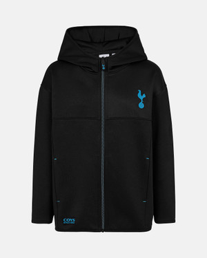 Spurs Kids Black Colour Pop Zip Through Hoodie