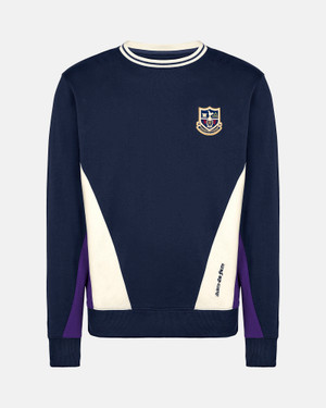 Spurs Heritage Crest Panel Navy Sweatshirt