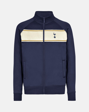 Spurs Mens Contrast Chest Panel Navy Tricot Jacket