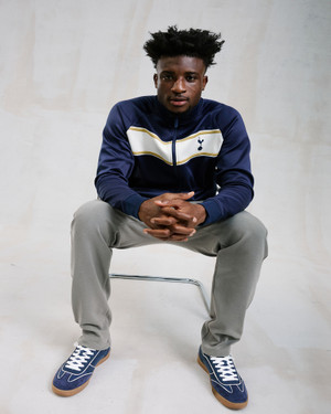 Spurs Mens Contrast Chest Panel Navy Tricot Jacket