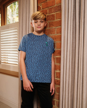 Spurs Kids Blue Space Dye Cockerel T-Shirt