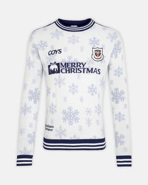 Spurs Adult White Retro Christmas Jumper