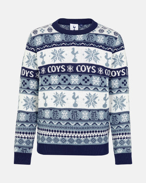 Spurs Kids Fairisle Christmas Navy Jumper