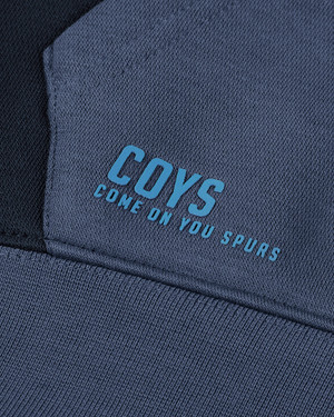 Spurs Kids Navy Colour Block Overhead Hoodie