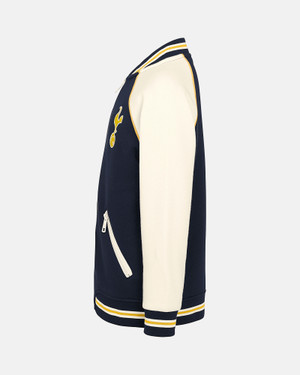 Spurs Kids Navy Varsity Zip Through Jacket