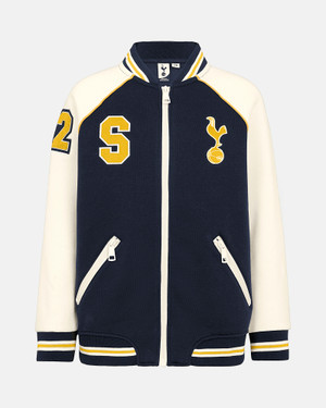 Spurs Kids Navy Varsity Zip Through Jacket