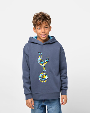 Spurs Kids Cockerel Navy Jigsaw Print Hoodie