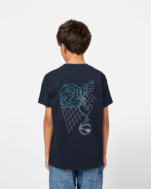 Spurs Kids Navy Graphic Back Print T-Shirt