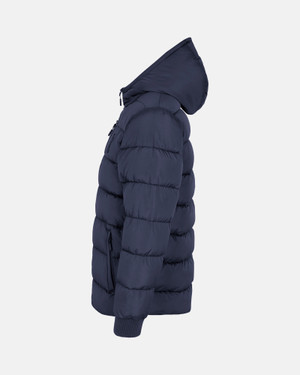 Spurs Mens Navy Hooded Padded Jacket