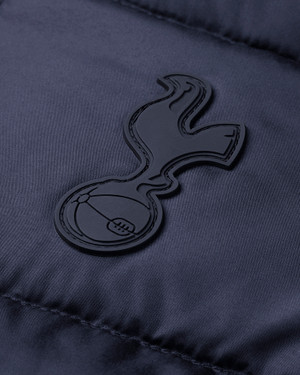 Spurs Mens Navy Hooded Padded Jacket