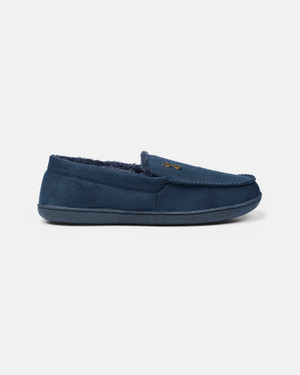 Spurs Mens Navy Moccasin Slippers