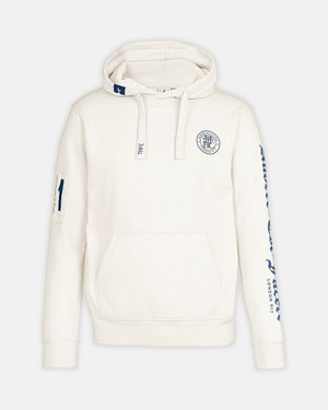 Spurs Mens Sleeve Print Cream Hoodie
