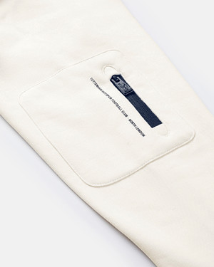 Spurs Mens Sleeve Print Cream Hoodie