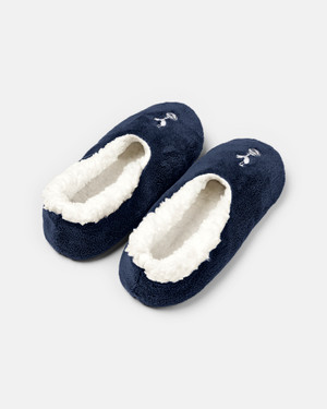 Spurs Kids Navy Slipper Socks