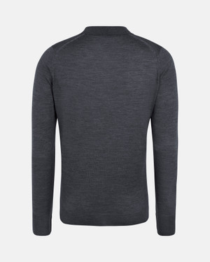 Spurs X John Smedley Mens Long Sleeved Grey Knitted Shirt