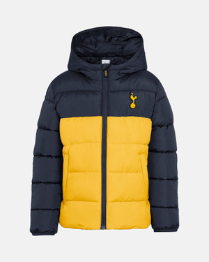 Spurs Kids Colour Block Padded Yellow Jacket