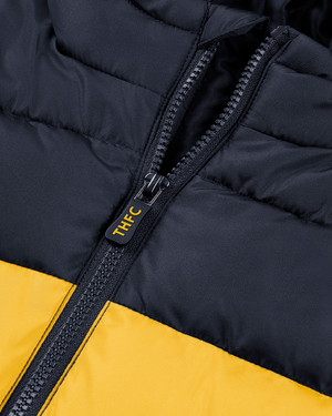 Spurs Kids Colour Block Padded Yellow Jacket