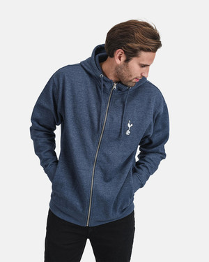 Spurs Mens Denim Marl Essential Zip Hoodie | Official Spurs Store