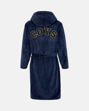 Mens nightwear Spurs Mens Cockerel Navy Embroidered Robe 